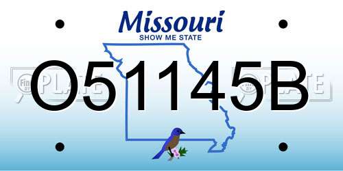 O51145B Missouri License Plate