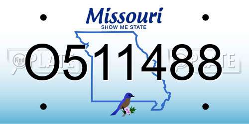 O511488 Missouri License Plate