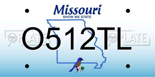 O512TL Missouri License Plate
