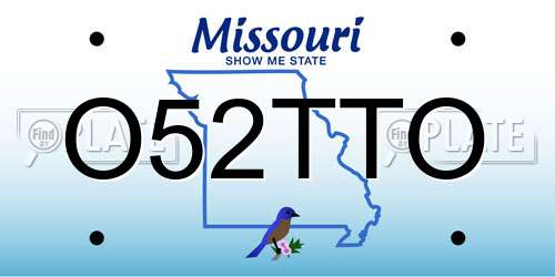 O52TTO Missouri License Plate