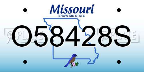 O58428S Missouri License Plate