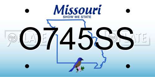 O745SS Missouri License Plate