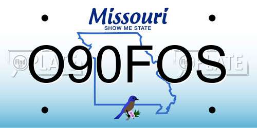 O90FOS Missouri License Plate