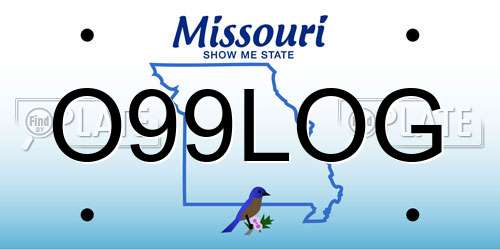 O99LOG Missouri License Plate