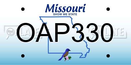 OAP330 Missouri License Plate