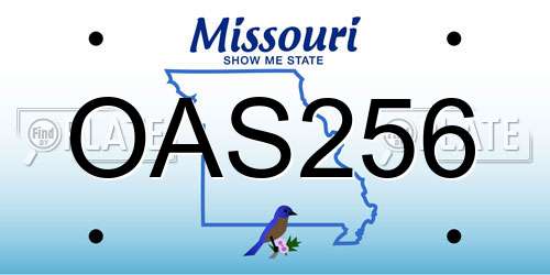 OAS256 Missouri License Plate