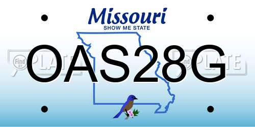 OAS28G Missouri License Plate