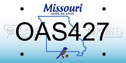 OAS427 Missouri License Plate