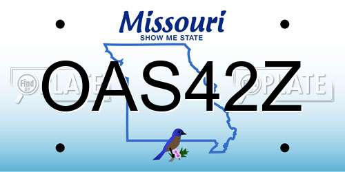OAS42Z Missouri License Plate