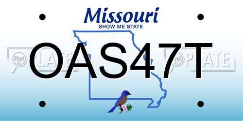 OAS47T Missouri License Plate