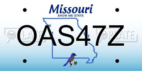 OAS47Z Missouri License Plate