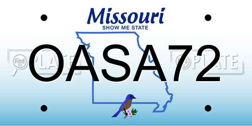 OASA72 Missouri License Plate