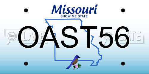 OAST56 Missouri License Plate
