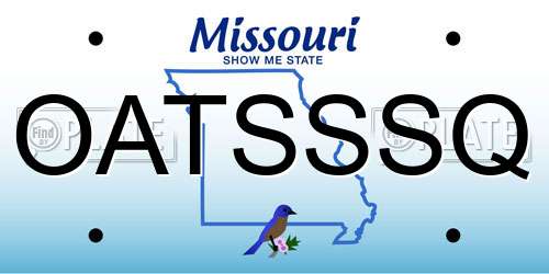 OATSSSQ Missouri License Plate