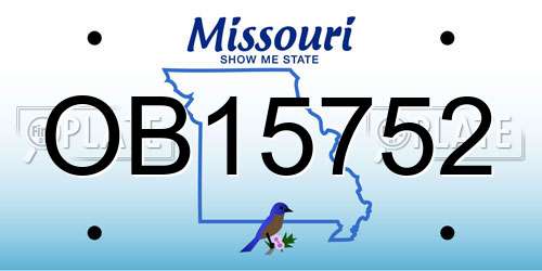 OB15752 Missouri License Plate