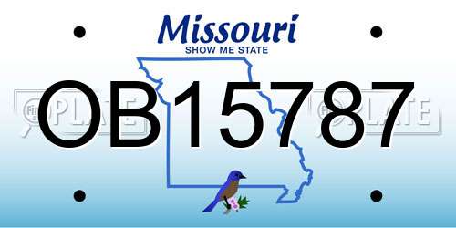 OB15787 Missouri License Plate