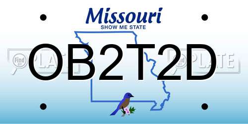 OB2T2D Missouri License Plate