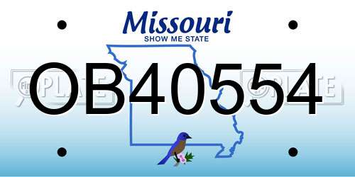 OB40554 Missouri License Plate