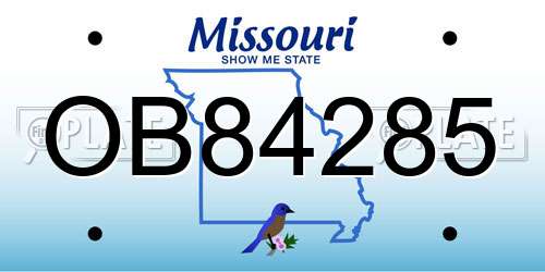 OB84285 Missouri License Plate