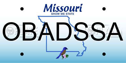OBADSSA Missouri License Plate