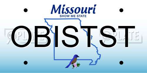 OBISTST Missouri License Plate
