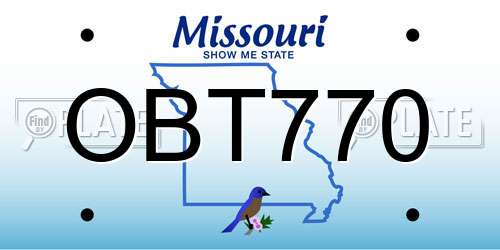 OBT770 Missouri License Plate