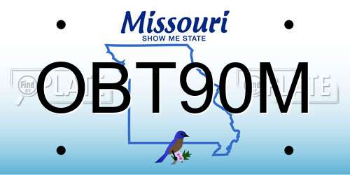 OBT90M Missouri License Plate