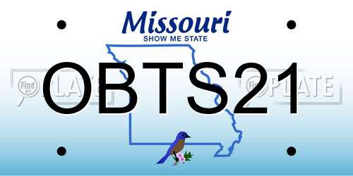 OBTS21 Missouri License Plate