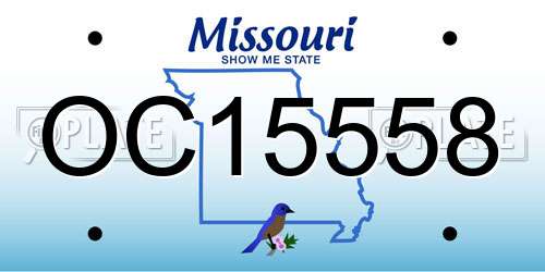 OC15558 Missouri License Plate