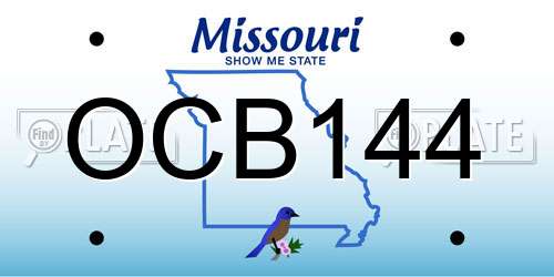 OCB144 Missouri License Plate