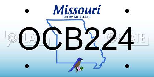 OCB224 Missouri License Plate