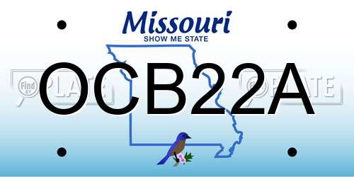 OCB22A Missouri License Plate