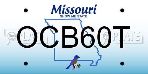 OCB60T Missouri License Plate