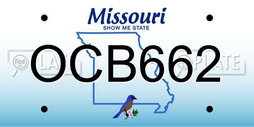 OCB662 Missouri License Plate