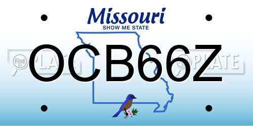 OCB66Z Missouri License Plate