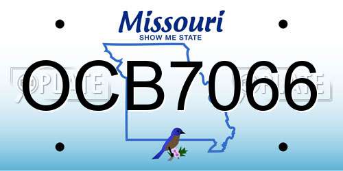 OCB7066 Missouri License Plate