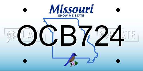 OCB724 Missouri License Plate