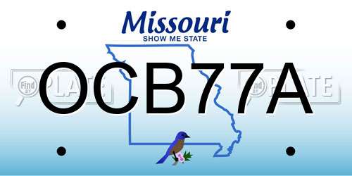 OCB77A Missouri License Plate
