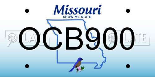 OCB900 Missouri License Plate