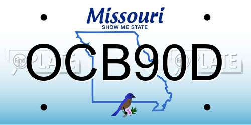 OCB90D Missouri License Plate