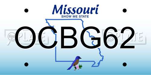 OCBG62 Missouri License Plate
