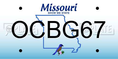 OCBG67 Missouri License Plate