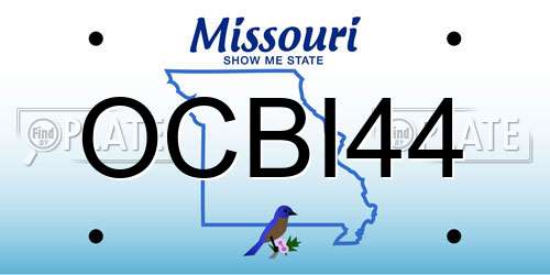 OCBI44 Missouri License Plate