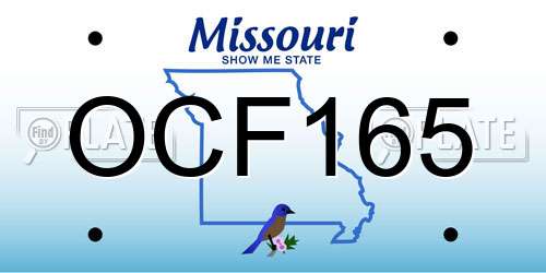 OCF165 Missouri License Plate