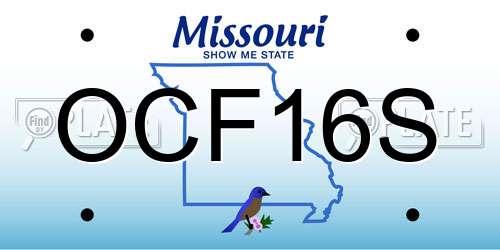 OCF16S Missouri License Plate