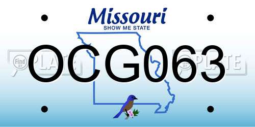 OCG063 Missouri License Plate