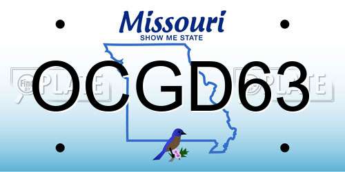 OCGD63 Missouri License Plate