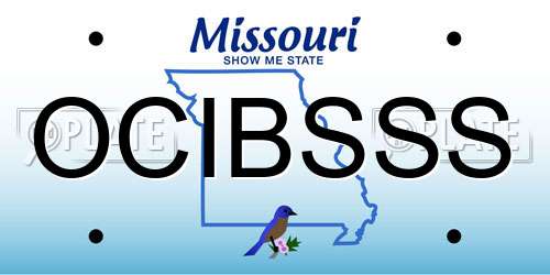 OCIBSSS Missouri License Plate