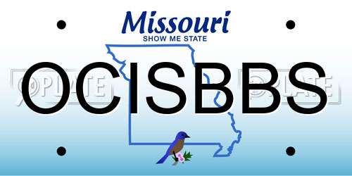 OCISBBS Missouri License Plate