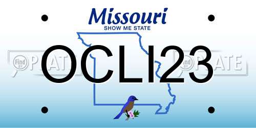 OCLI23 Missouri License Plate